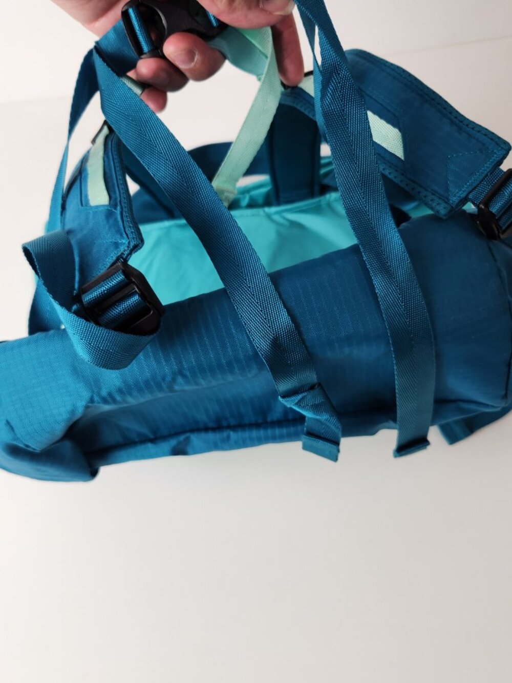 Patagonia Backpack Light Blue Lightweight Travel Tote Pack Packable STY48808 - Picture 7 of 16